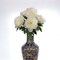 20" White Peony Bush - 12-Pack with 5 Lifelike Silk Flowers & Realistic Foliage, Elegant Floral Decor for Arrangements & Events - All-Season Beauty, Floral Home by Artificial Flowers